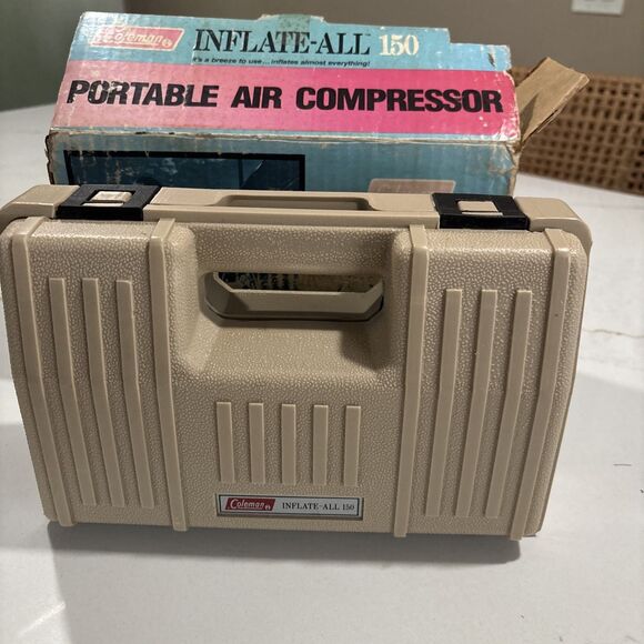 Coleman Inflate-All 150 Aluminum Air Compressor - Vintage, USA, Black - Picture 2 of 9